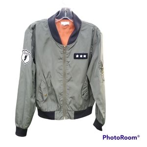 Army green polyester jacket